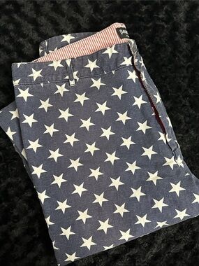 Mens Betabrand star print chino pants Sz 36